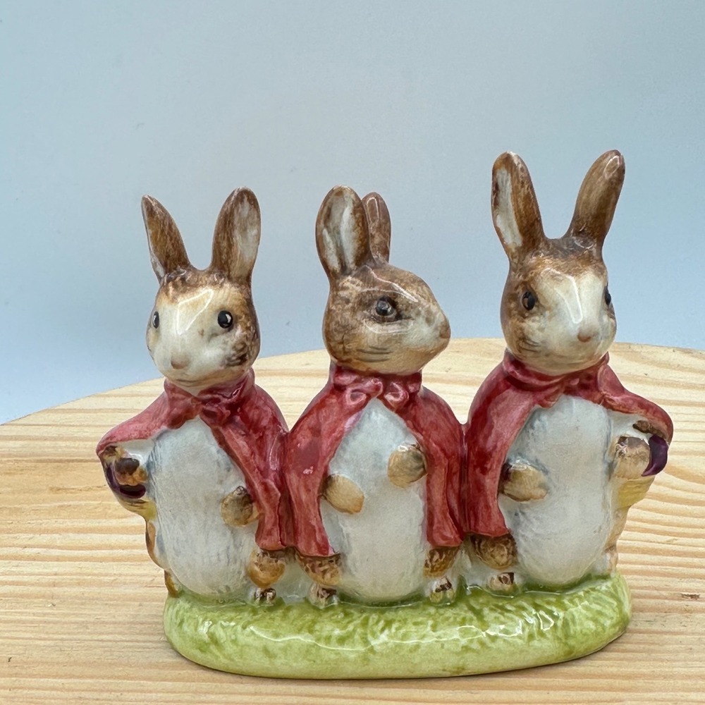 Vtg Beswick Beatrix Potter Figurine Flopsy Mopsy Cottontail BP-3b Brown line
